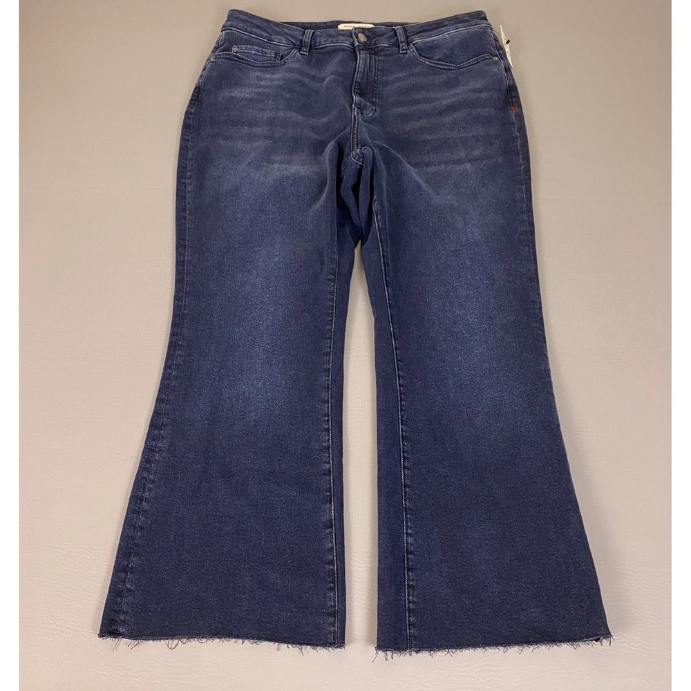 Warp + Weft Bootcut Jeans Womens Size 14W Nao Nanchong Crop Riverrun Blue NWT